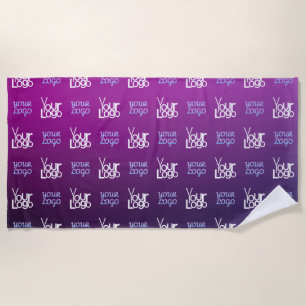 Ihr Logo   2 Hochgeladene Bilder oder Firmenlogos Strandtuch