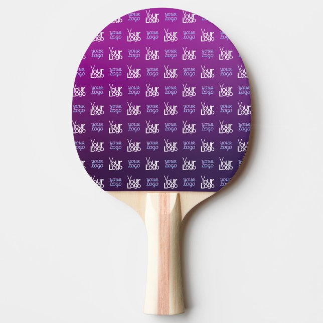 Ihr Logo | 2 Hochgeladene Bilder oder Firmenlogos Tischtennis Schläger (Vorderseite)