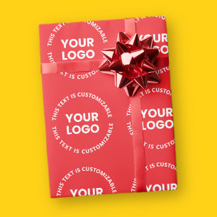 Ihr Logo/alle hochgeladenen Bilder und Rundschreib Geschenkpapier