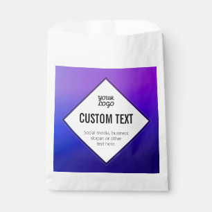 Ihr Logo & anpassbarer Text   Lila Ombre Geschenktütchen