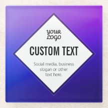 Ihr Logo & anpassbarer Text | Lila Ombre