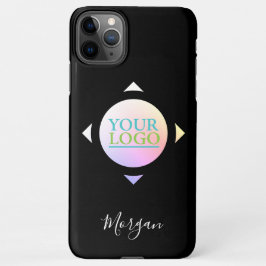 Ihr Logo/Art/Foto, Kreis in Diamond, Schwarz iPhone 11Pro Max Hülle