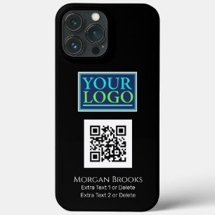 Ihr Logo/Art/Foto, QR-Code, Name/Info zum Schwarze Case-Mate iPhone Hülle