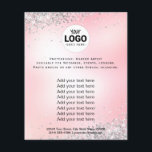 Ihr Logo auf dem Hintergrund des Imitats Glitzer Flyer<br><div class="desc">Schönheitssalon berufliche Make-up-Künstler Flyer</div>