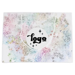 Ihr Logo auf einem Design mit künstlichem, klumpig Große Geschenktüte