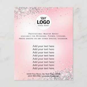 Ihr Logo auf einem falschen Glitter-Hintergrund Flyer