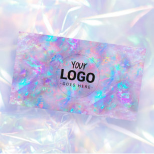 Ihr Logo auf lila opal inspiriert Hintergrund Visitenkarte
