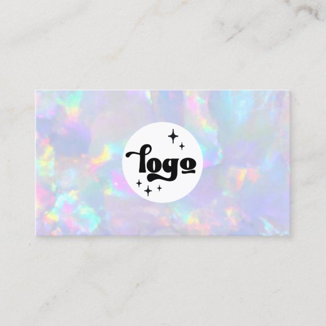 Ihr Logo auf Pastellopal Visitenkarte (Vorderseite)