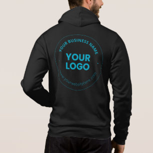 Ihr Logo   Bearbeitbarer Firmenname und Website Hoodie