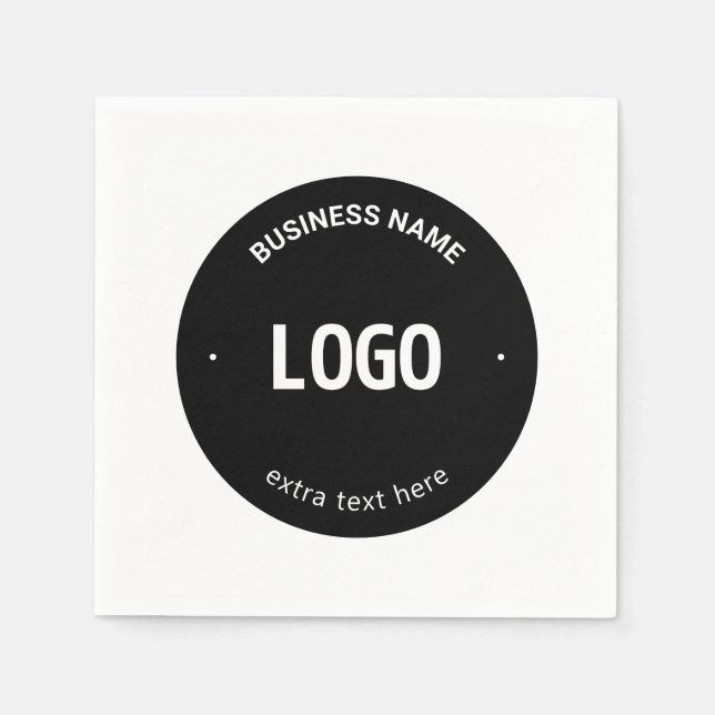 Ihr Logo, Bild oder Design und bearbeitbarer Text Serviette (Vorderseite)