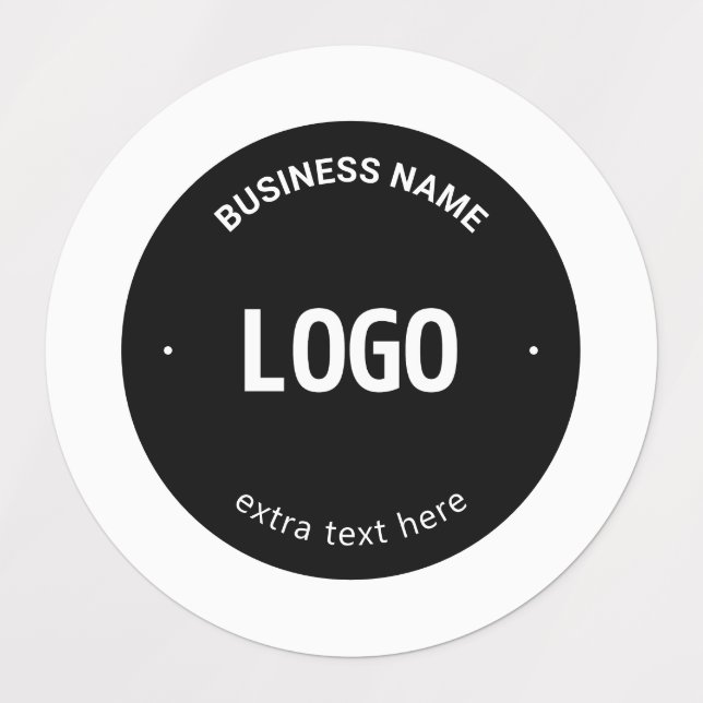 Ihr Logo, Bild oder Design und Ihr bearbeiteter Te Etiketten (Design 1)