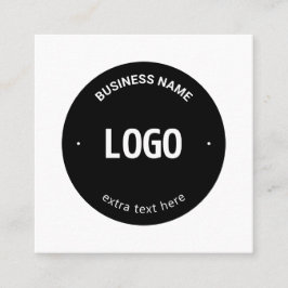 Ihr Logo, Bild oder Design und Ihr bearbeiteter Te Quadratische Visitenkarte