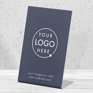 Ihr Logo Blue Business Sockelschild