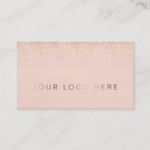 Ihr Logo Blush Gold Foil Einfache moderne Weiblich Visitenkarte