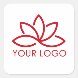 Ihr Logo-Branding und Ihre Identität Quadratischer Aufkleber