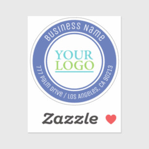 Ihr Logo, Bus. Name-Adresse oder beliebiger Text, Aufkleber