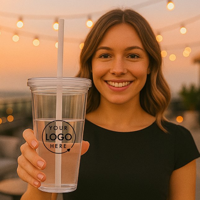 Ihr Logo | Business Beruflich Corporate Swag Acryltrinkbecher (Company branded professional acrylic tumblers for small business promotions & events.)