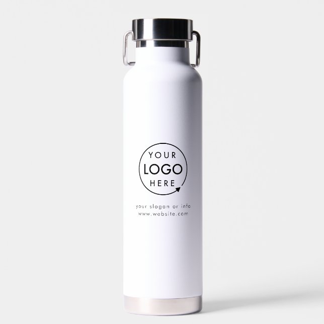 Ihr Logo | Business Corporate Modernes Minimalisti Trinkflasche (Vorne)