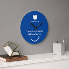 Ihr Logo | Business Dentist Modernes Minimalistisc Große Wanduhr