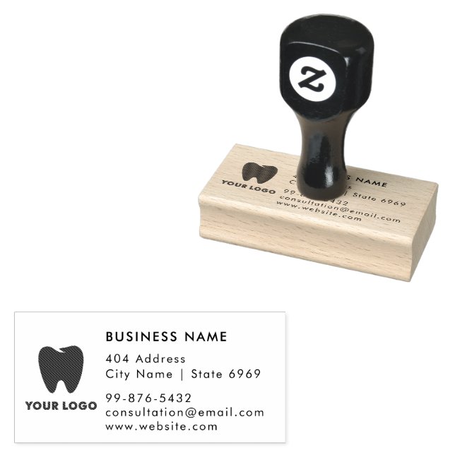 Ihr Logo | Business Dentist Modernes Minimalistisc Gummistempel (Stempel)