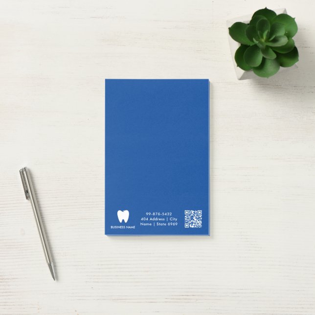Ihr Logo | Business Dentist Modernes Minimalistisc Post-it Klebezettel (Büro)