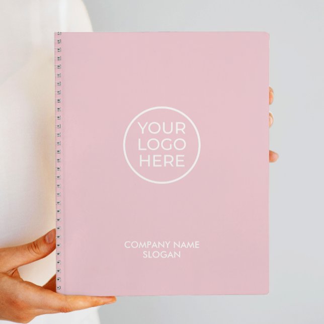 Ihr Logo-Business-Notebook Notizbuch (Customize this pink notebook with your logo, add business name, slogan or tagline and web page.)