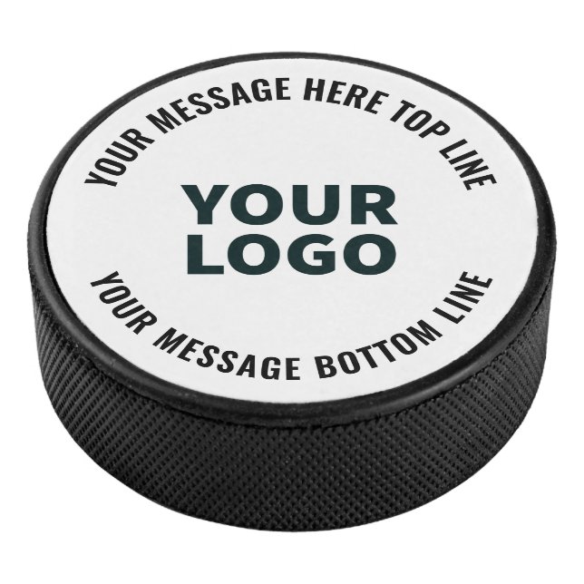 Ihr Logo-Design oder Bild | Fett bearbeitbarer Tex Eishockey Puck (3/4)