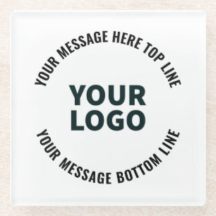 Ihr Logo-Design oder Bild Fett bearbeitbarer Tex Glasuntersetzer