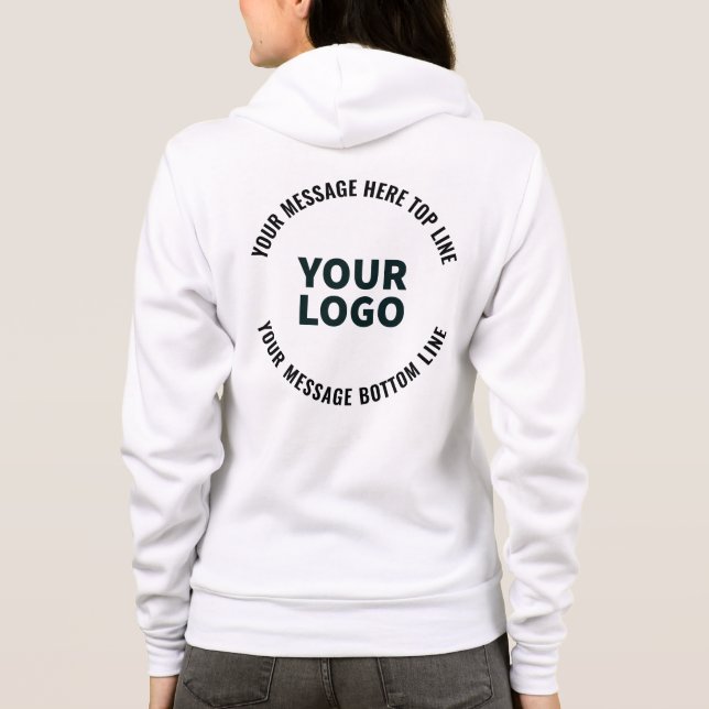 Ihr Logo-Design oder Bild | Fett bearbeitbarer Tex Hoodie (Rückseite)
