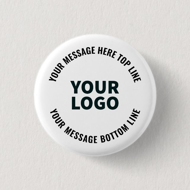 Ihr Logo-Design oder Bild | Fett editierbarer Text Button (Vorderseite)