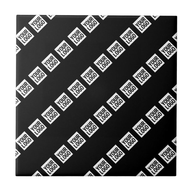 Ihr Logo, Design oder Foto diagonal gekachelt  Fliese (Vorderseite)