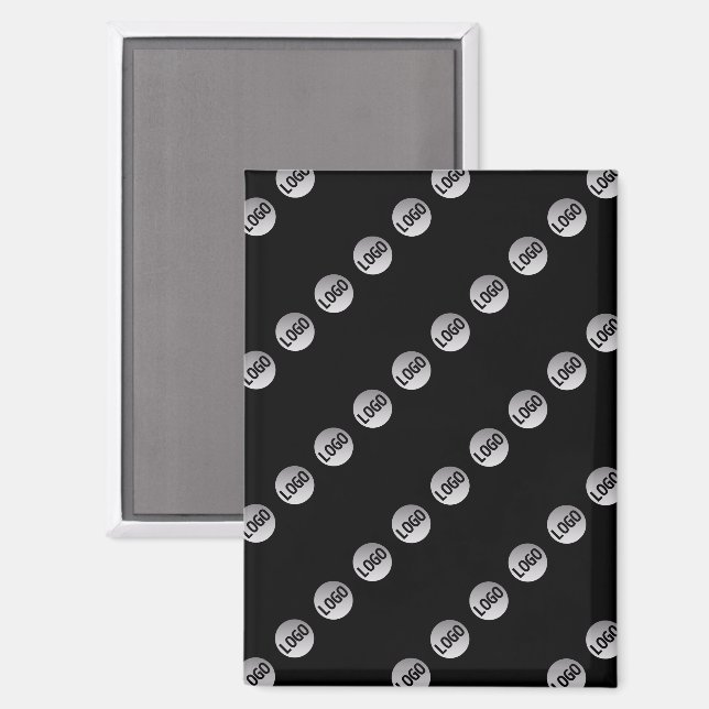 Ihr Logo, Design oder Foto diagonal gekachelt  Magnet (Vorderseite/Rückseite)