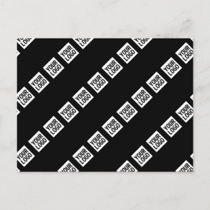 Ihr Logo, Design oder Foto diagonal gekachelt  Postkarte