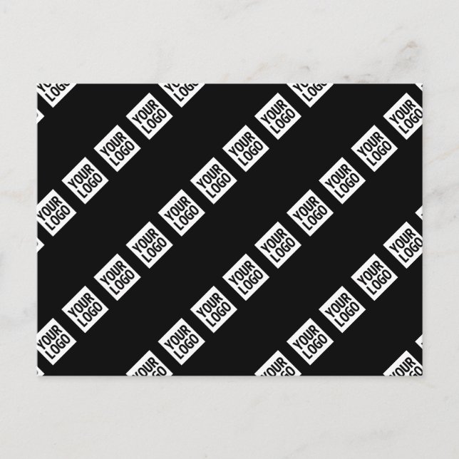 Ihr Logo, Design oder Foto diagonal gekachelt  Postkarte (Vorderseite)
