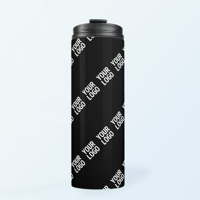 Ihr Logo, Design oder Foto diagonal gekachelt  Thermosbecher (Von Creator hochgeladen)