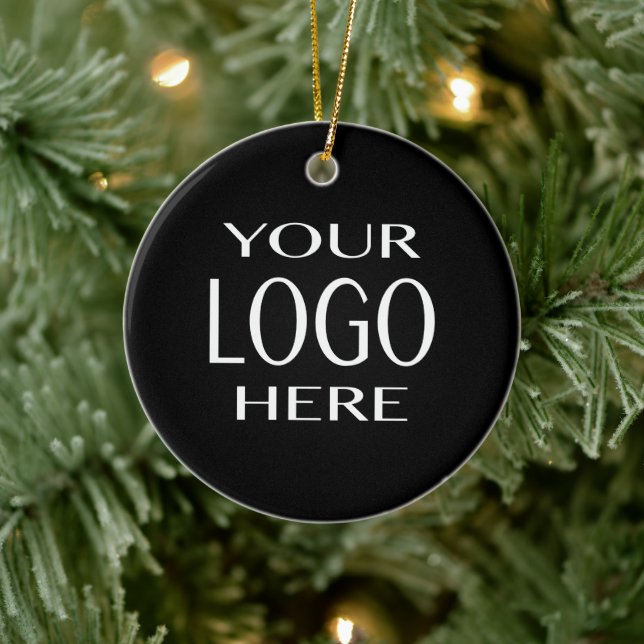 Ihr Logo | Einfaches Austauschen von Logos Keramik Ornament (Baum)