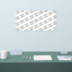 Ihr Logo einfaches diagonales Wiederholungsmuster Banner
