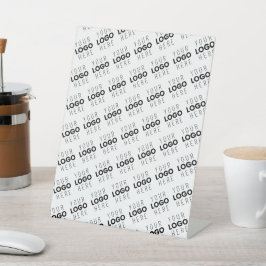 Ihr Logo einfaches diagonales Wiederholungsmuster Sockelschild