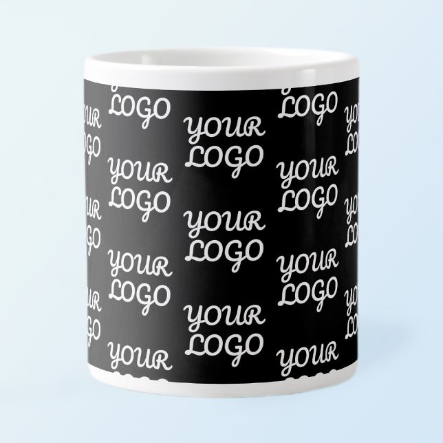 Ihr Logo | Einfaches Muster für wiederholte Logos Jumbo-Tasse (Von Creator hochgeladen)
