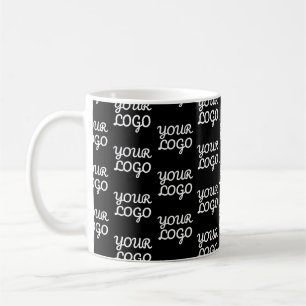 Ihr Logo Einfaches Muster für wiederholte Logos Kaffeetasse