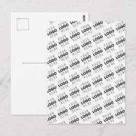 Ihr Logo einfaches sich wiederholendes diagonales  Postkarte