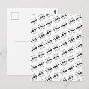 Ihr Logo einfaches sich wiederholendes diagonales  Postkarte