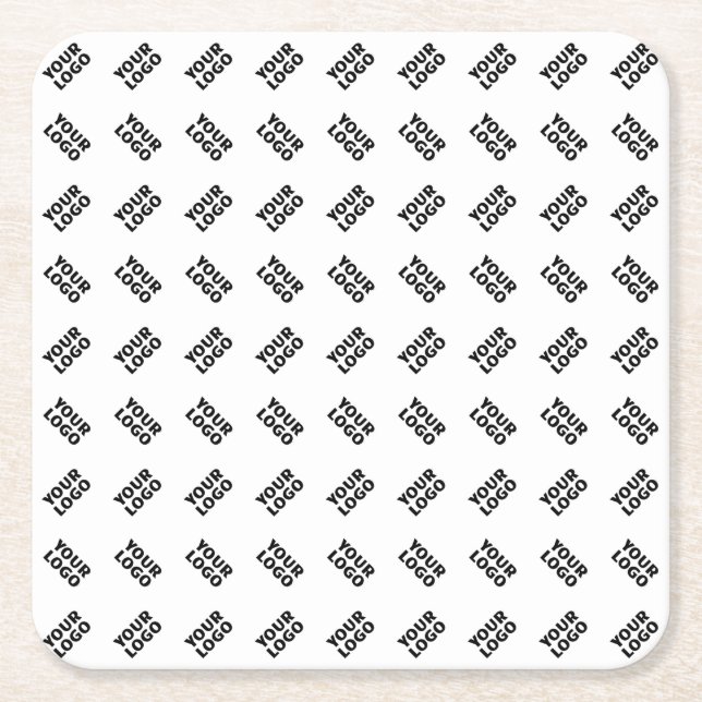 Ihr Logo | Einfaches Wechseln mehrerer Muster Rechteckiger Pappuntersetzer (Vorderseite)