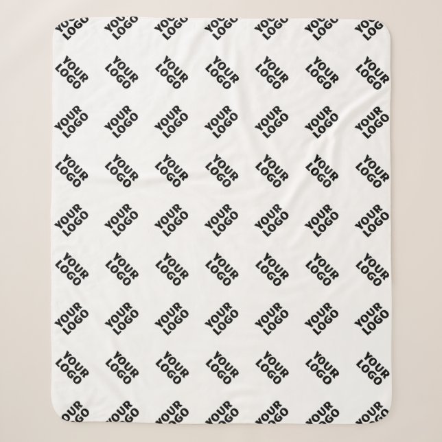 Ihr Logo | Einfaches Wechseln mehrerer Muster Sherpadecke (Vorderseite)