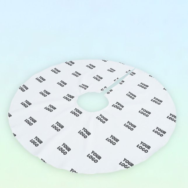 Ihr Logo | Einfaches Wiederholen von Logos Polyester Weihnachtsbaumdecke (Von Creator hochgeladen)