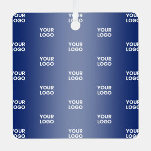 Ihr Logo Einfaches Wiederholungslogo Marineblauer Ornament Aus Metall