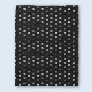 Ihr Logo Einfaches Wiederholungslogo Schwarz Fleecedecke