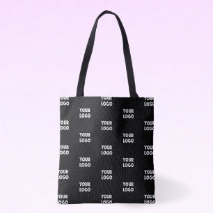 Ihr Logo Einfaches Wiederholungslogo Schwarz Tasche