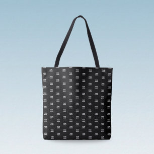 Ihr Logo Einfaches Wiederholungslogo Schwarz Tasche