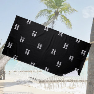Ihr Logo Einfaches Wiederholungslogo v2 Strandtuch